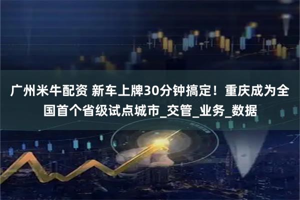 广州米牛配资 新车上牌30分钟搞定！重庆成为全国首个省级试点城市_交管_业务_数据